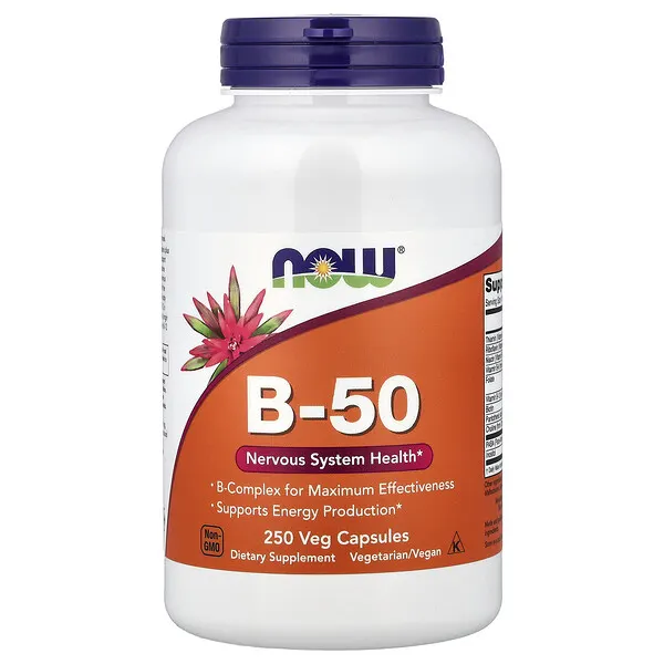NOW Foods B-50, 250 Veg Capsules