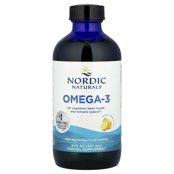 Nordic Naturals Omega-3, Lemon, 1,560 mg, 8 fl oz (237 ml)