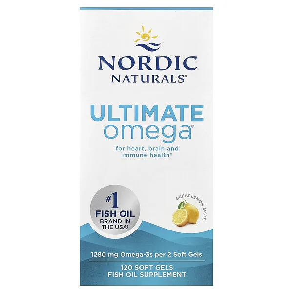 Nordic Naturals Ultimate Omega®, Great Lemon, 120 Soft Gels (640 mg per Soft Gel)