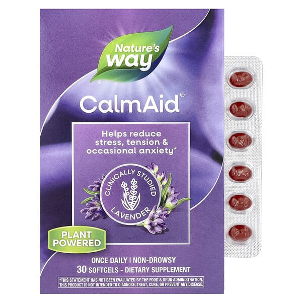 Nature's Way CalmAid®, Clinically Studied Lavender, 80 mg, 30 Softgels