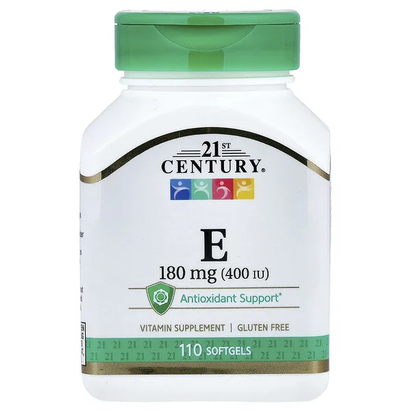 21st Century Vitamin E, 180 mg (400 IU), 110 Softgels
