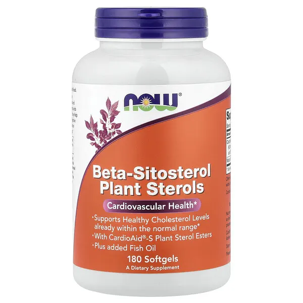NOW Foods Beta-Sitosterol Plant Sterols, 180 Softgels