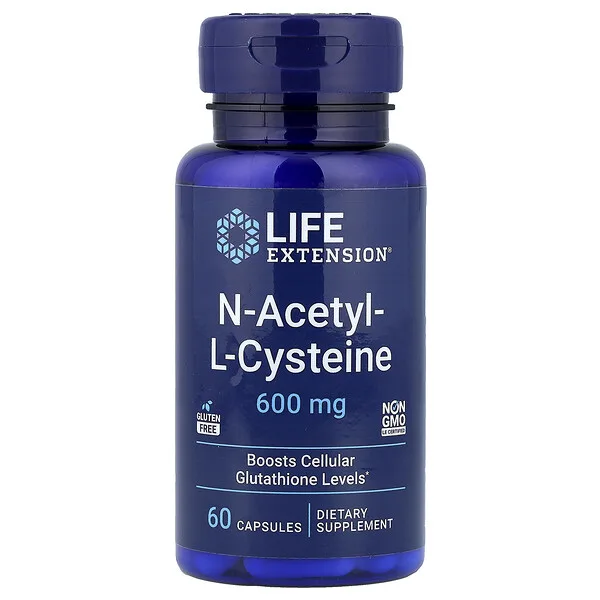 Life Extension N-Acetyl-L-Cysteine, 600 mg, 60 Capsules