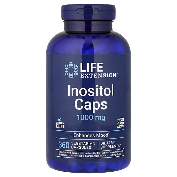 Life Extension Inositol Caps, 1,000 mg, 360 Vegetarian Capsules