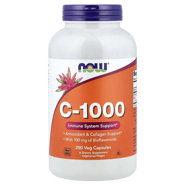 NOW Foods C-1000 with Bioflavonoids, 250 Veg Capsules