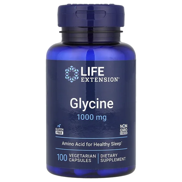 Life Extension Glycine, 1,000 mg, 100 Vegetarian Capsules
