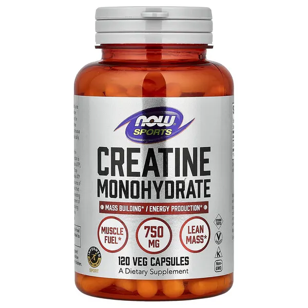 NOW Foods Sports, Creatine Monohydrate, 120 Veg Capsules (0.75 g per Capsule)