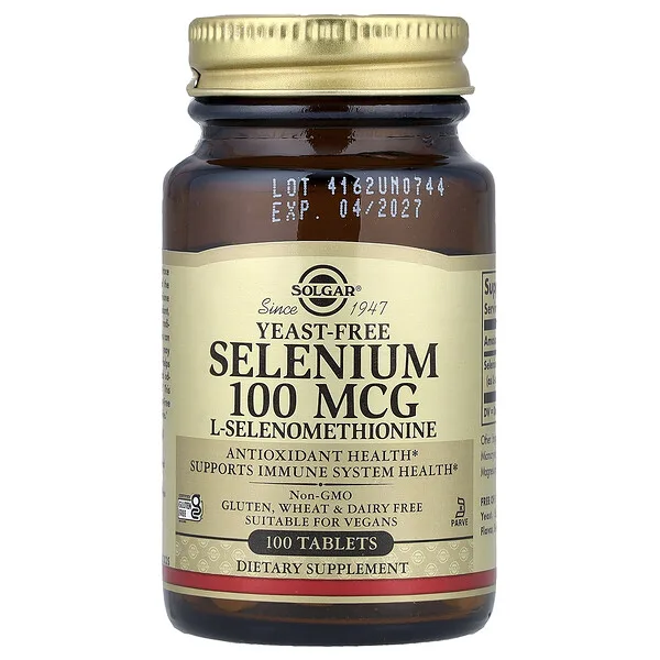 Solgar Selenium, Yeast-Free, 100 mcg, 100 Tablets