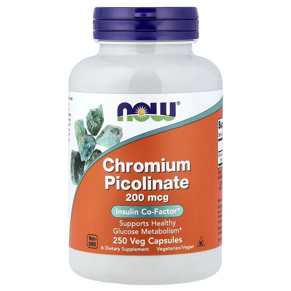 NOW Foods Chromium Picolinate, 200 mcg, 250 Veg Capsules