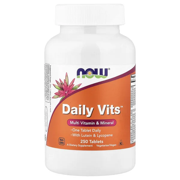 NOW Foods Daily Vits™, Multi Vitamin & Mineral, 250 Tablets