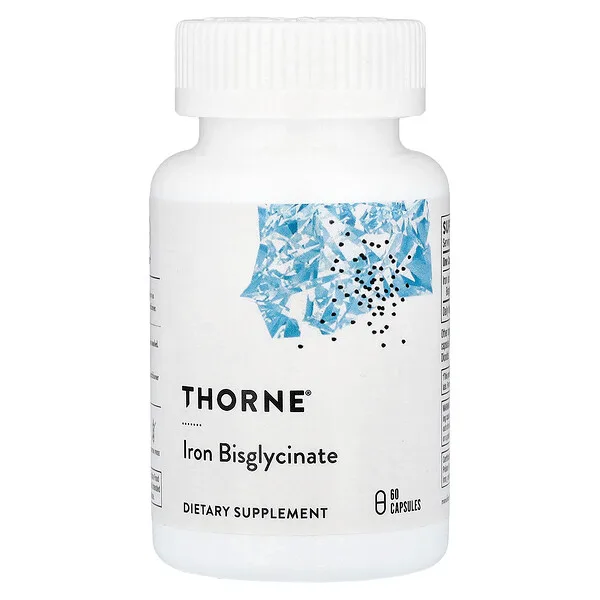 Thorne Iron Bisglycinate, 60 Capsules (25 mg per Capsule)