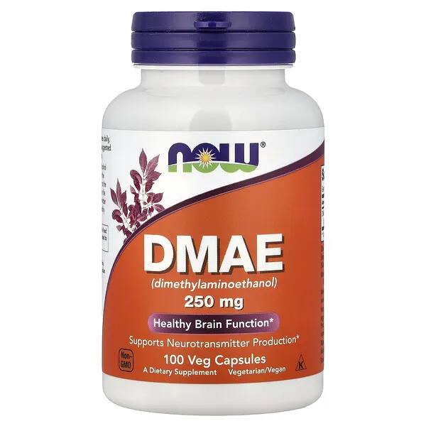 NOW Foods DMAE, 250 mg, 100 Veg Capsules