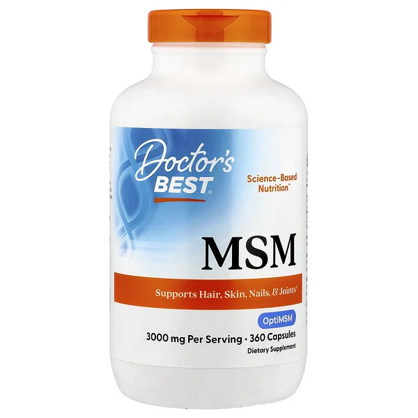 Doctor's Best MSM with OptiMSM®, 360 Capsules (1,000 mg per Capsule)