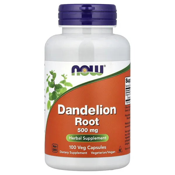 NOW Foods Dandelion Root, 500 mg, 100 Veg Capsules