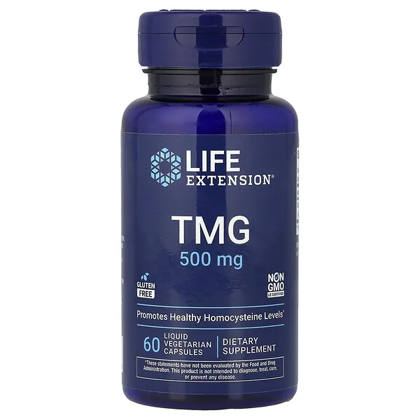Life Extension TMG, 500 mg, 60 Liquid Vegetarian Capsules