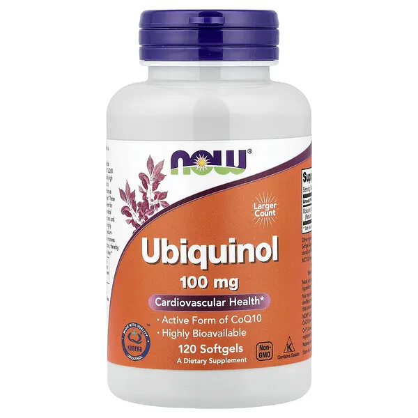 NOW Foods Ubiquinol, 100 mg, 120 Softgels