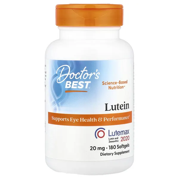 Doctor's Best Lutein, Lutemax 2020, 20 mg, 180 Softgels