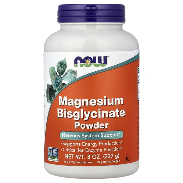 NOW Foods Magnesium Bisglycinate Powder, 8 oz (227 g)