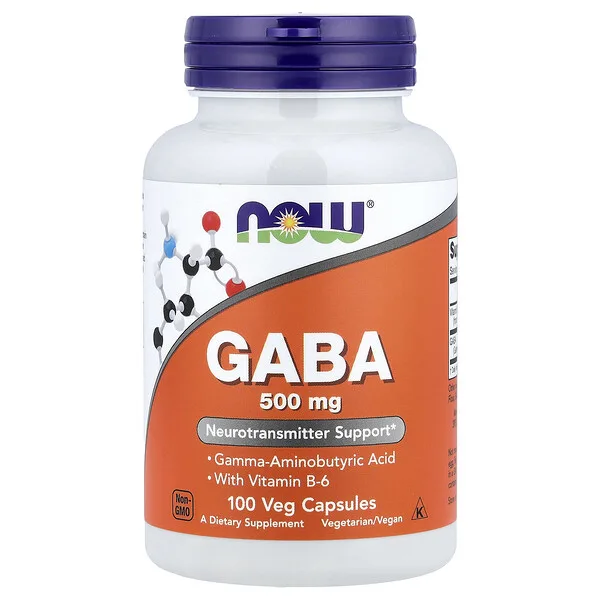NOW Foods GABA , 100 Veg Capsules