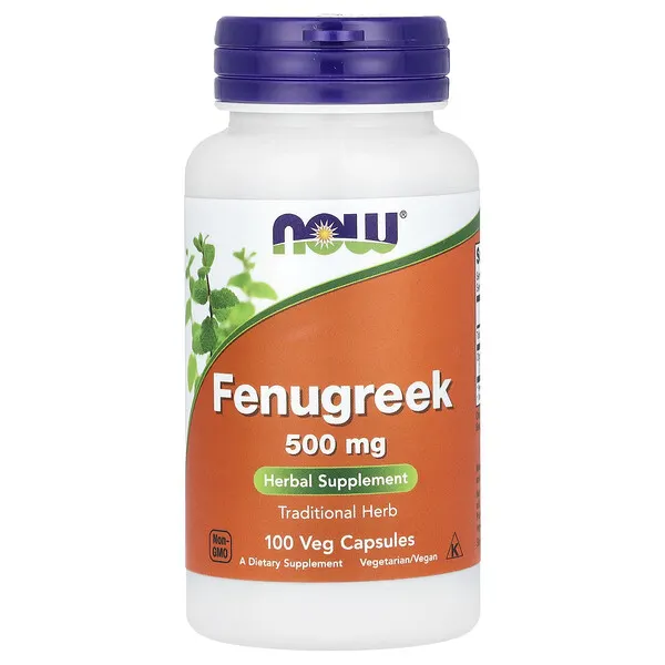 NOW Foods Fenugreek , 500 mg, 100 Veg Capsules