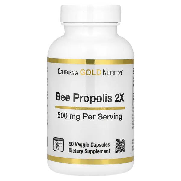 California Gold Nutrition Bee Propolis 2X, Concentrated Extract, 500 mg, 90 Veggie Caps