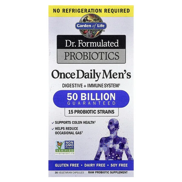 Garden of Life Dr. Formulated Probiotics, Once Daily Men's, 50 Billion, 30 Vegetarian Capsules