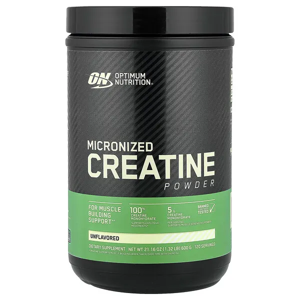 Optimum Nutrition Micronized Creatine Powder, Unflavored, 1.32 lb (600 g)