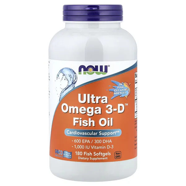 NOW Foods Ultra Omega 3-D™ Fish Oil, 180 Fish Softgels