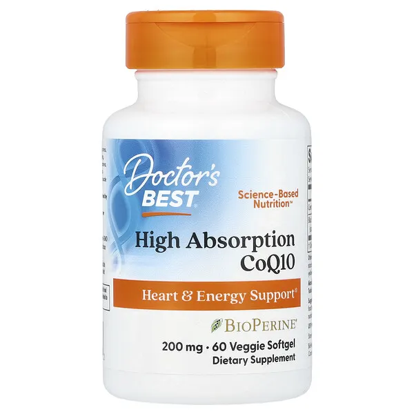 Doctor's Best High Absorption CoQ10, 60 Veggie Softgel
