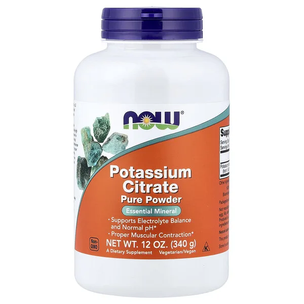 NOW Foods Potassium Citrate, Pure Powder, 12 oz (340 g)