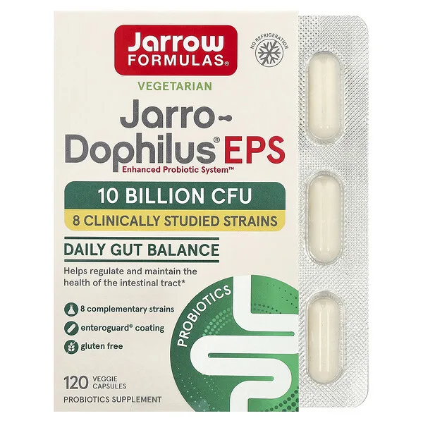 Jarrow Formulas Jarro-Dophilus® EPS, 120 Veggie Caps (5 Billion CFU per Capsule)