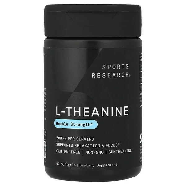 Sports Research L-Theanine, 200 mg, 60 Softgels