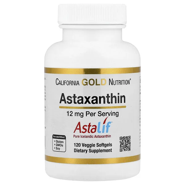 California Gold Nutrition Astaxanthin, Astalif® Pure Icelandic, 12 mg, 120 Veggie Softgels