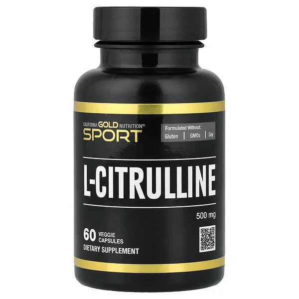 California Gold Nutrition Sport, L-Citrulline, Kyowa Hakko, 500 mg, 60 Veggie Capsules