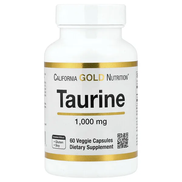 California Gold Nutrition Taurine, 1,000 mg, 60 Veggie Capsules