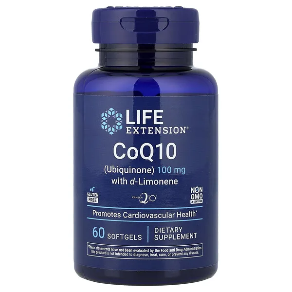 Life Extension CoQ10 (Ubiquinone) with d-Limonene, 60 Softgels