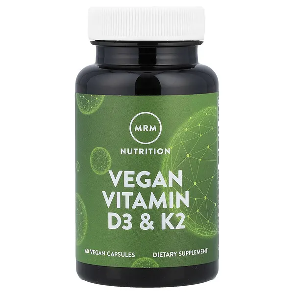 MRM Nutrition Vegan Vitamin D3 & K2, 60 Vegan Capsules