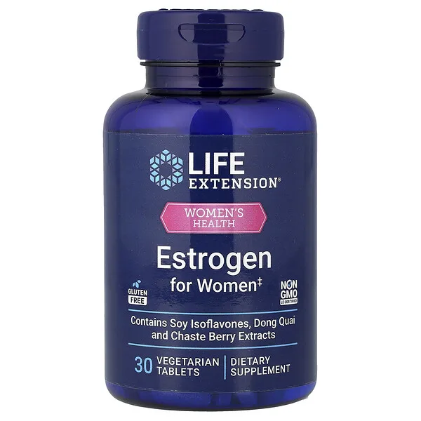 Life Extension Women's Health, Estrogen for Women, 30 Vegetarian Tablets