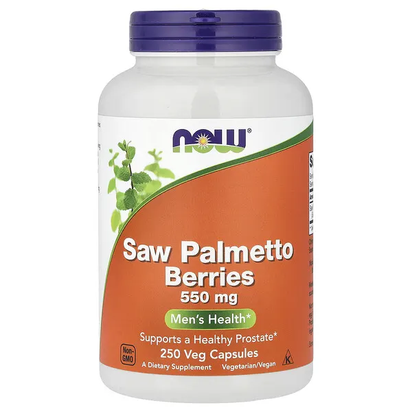 NOW Foods Saw Palmetto Berries, 550 mg, 250 Veg Capsules