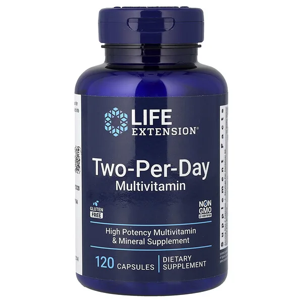 Life Extension Two-Per-Day Multivitamin, 120 Capsules
