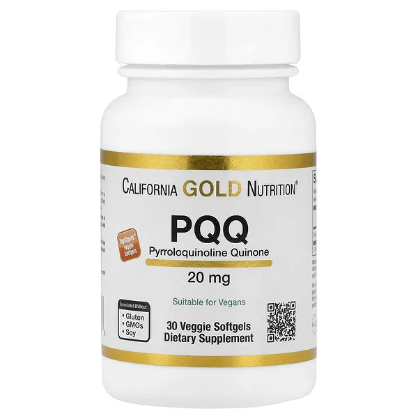 California Gold Nutrition PQQ, 20 mg, 30 Veggie Softgels