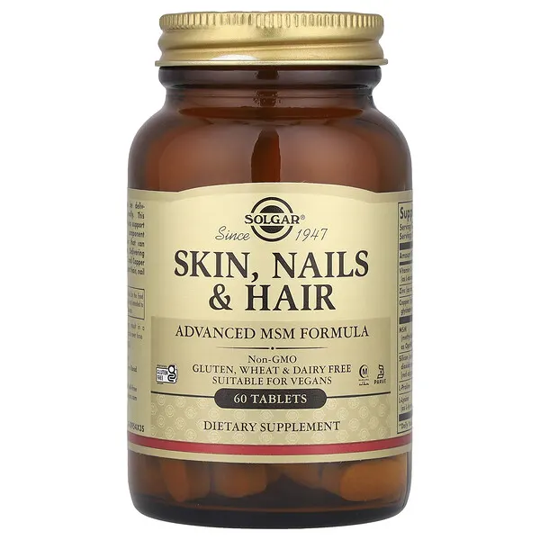 Solgar Skin, Nails & Hair, Advanced MSM Formula, 60 Tablets