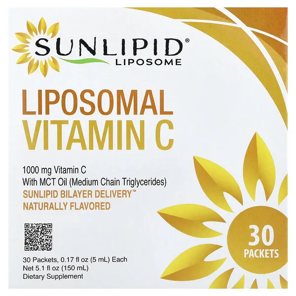 Sunlipid Liposome, Liposomal Vitamin C with MCT Oil, 30 Packets, 0.17 fl oz (5 ml) Each