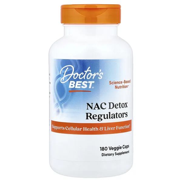 Doctor's Best NAC Detox Regulators, 180 Veggie Caps