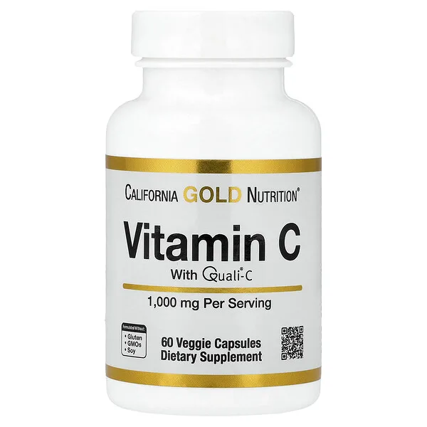 California Gold Nutrition Vitamin C, Quali®-C, 1,000 mg, 60 Veggie Capsules