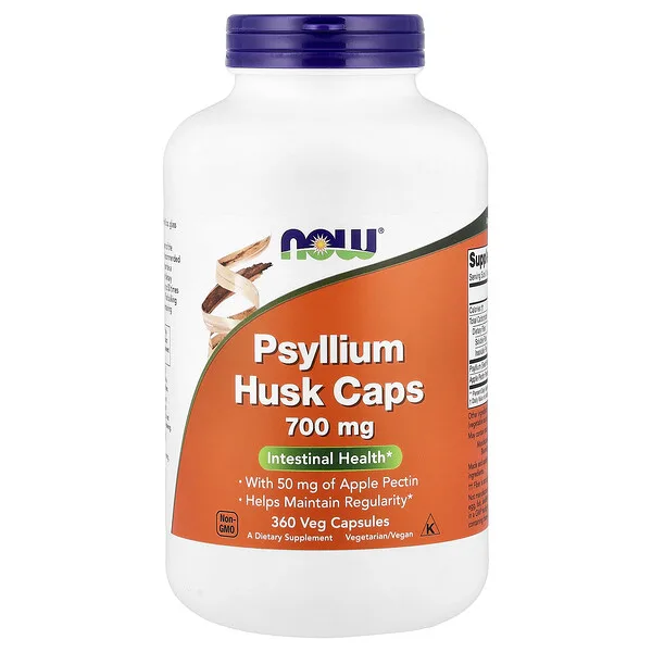 NOW Foods Psyllium Husk Caps, 360 Veg Capsules (700 mg per Capsule)
